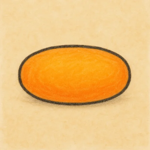 Illustrierte Lernkarte — Oval
