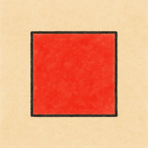 Illustrierte Lernkarte — Quadrat