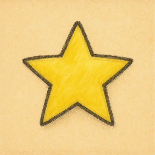 Illustrierte Lernkarte — Stern