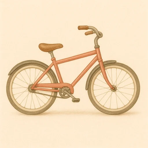 Illustrierte Lernkarte — Fahrrad