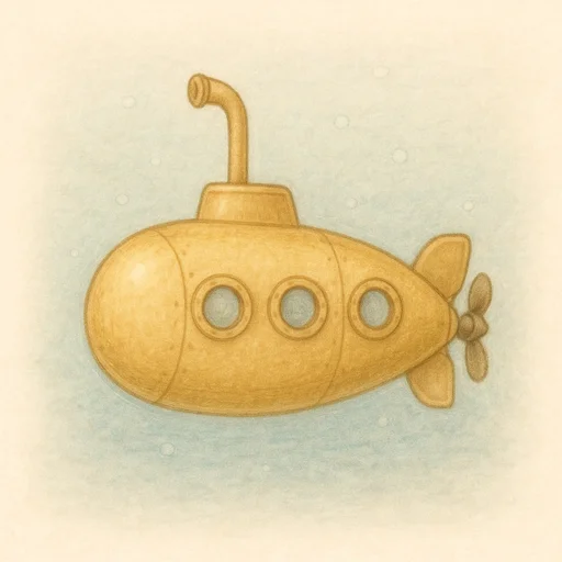 Illustrierte Lernkarte — U-Boot