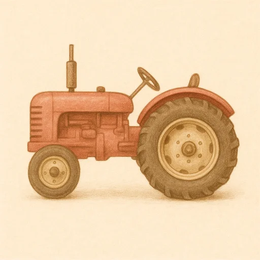 Illustrierte Lernkarte — Traktor