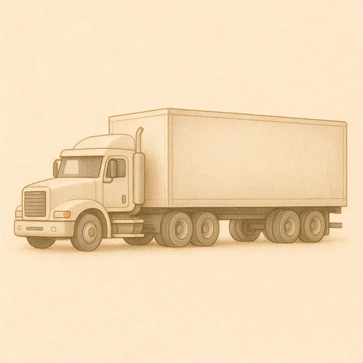 Illustrierte Lernkarte — Lastwagen