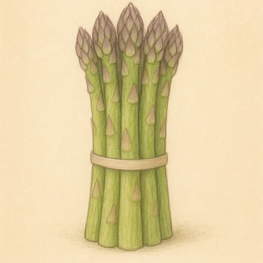 Illustrierte Lernkarte — Spargel