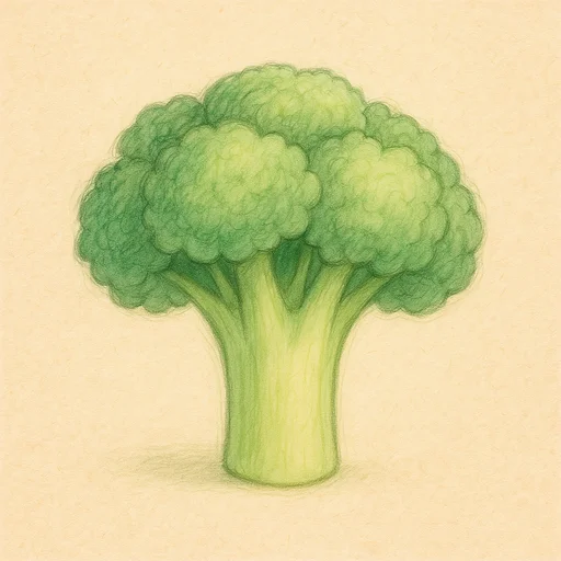 Illustrated flashcard — Brokkoli