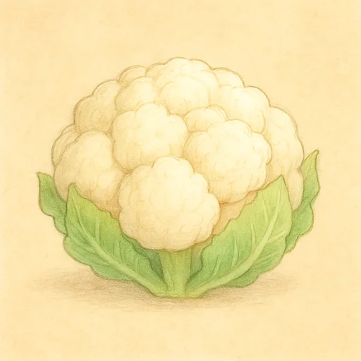 Illustrated flashcard — Blumenkohl