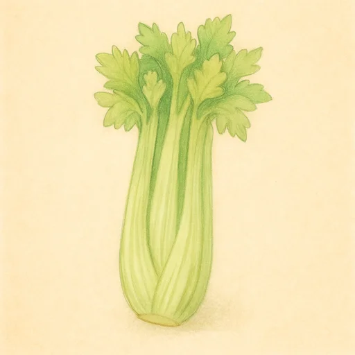 Illustrierte Lernkarte — Sellerie