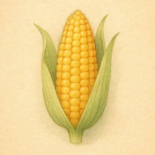 Illustrierte Lernkarte — Mais