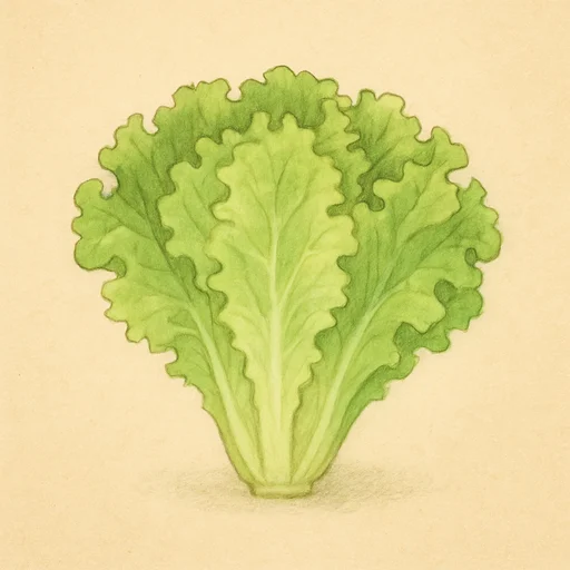 Illustrierte Lernkarte — Salat