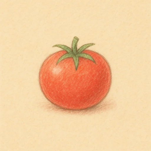 Illustrierte Lernkarte — Tomate