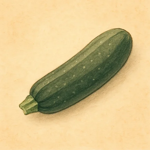 Illustrierte Lernkarte — Zucchini