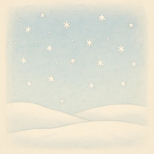 Illustrierte Lernkarte — Verschneit